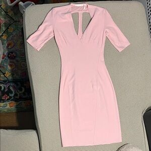 Helmut Lang Light Pink Short Sleeve Dress